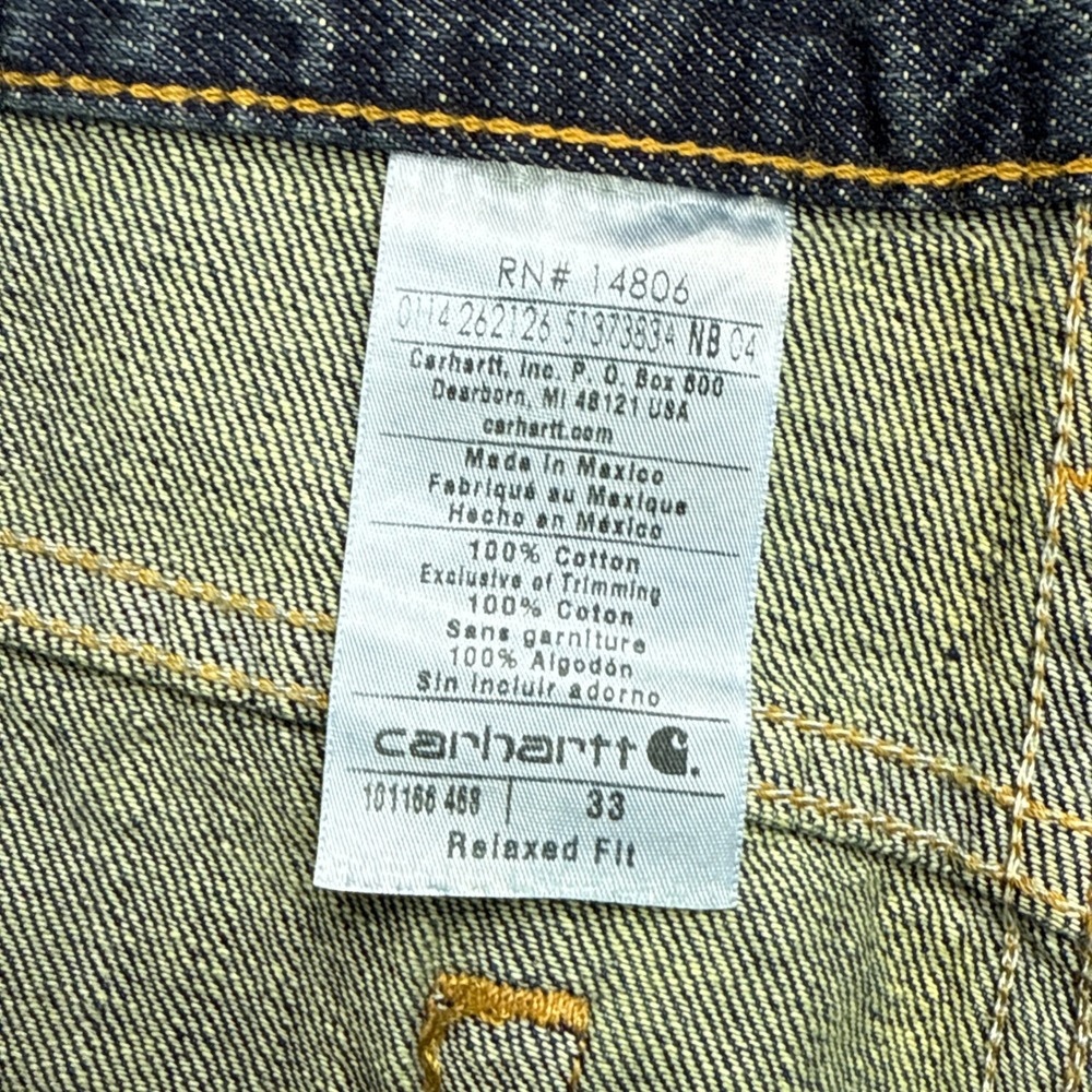 Carhartt Relaxed Fit Tipton Five Pocket Denim Jean Short 33 Classic Wash NWT NOS - Picture 4 of 10